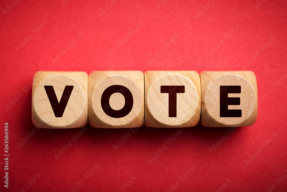 Vote Concept Wooden Blocks Vote Concept Wooden Blocks