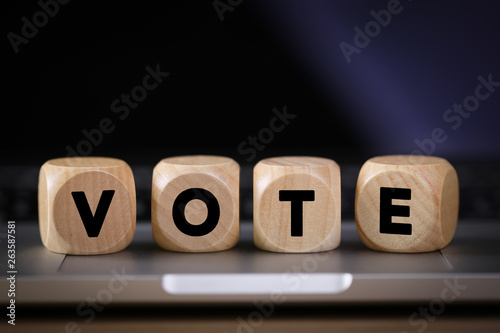Vote Concept Wooden Blocks