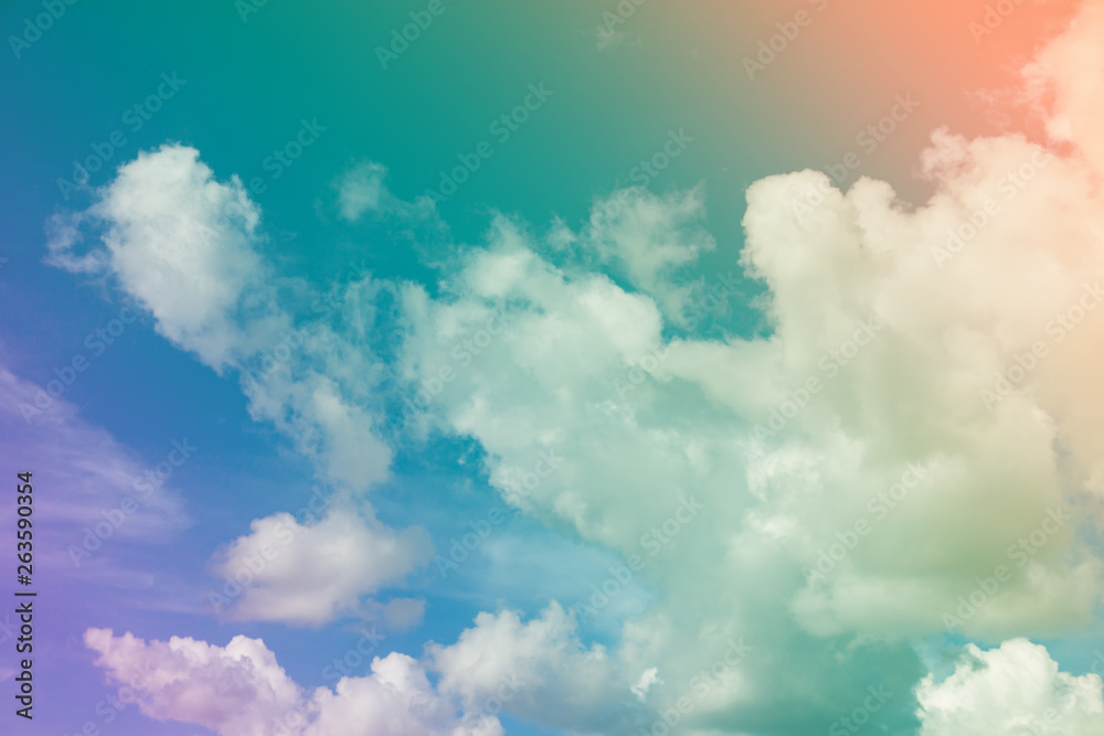 Fototapeta Colorful sky and clouds. (heaven)