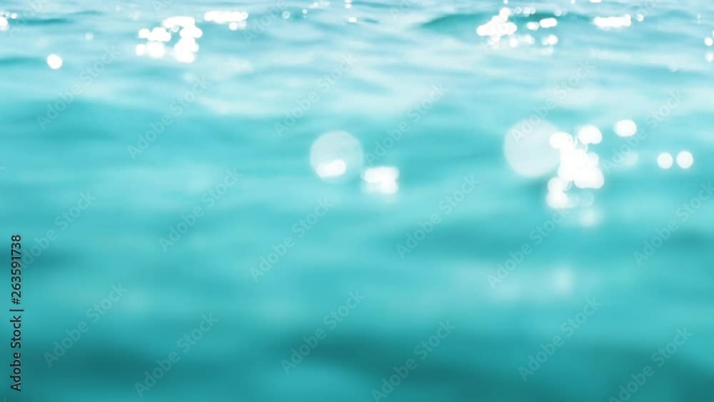 slow motion water of tropical sea, bokeh