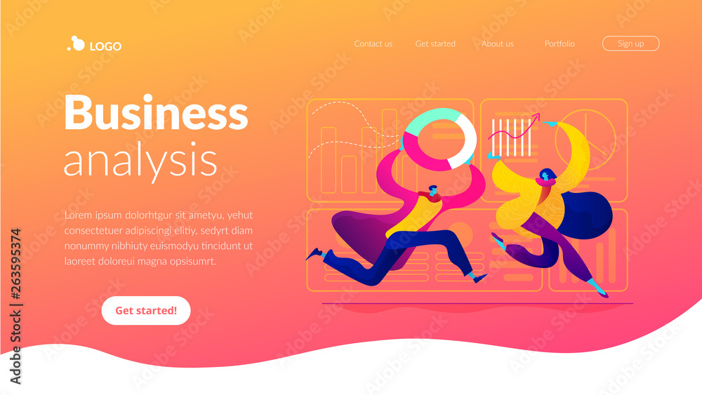 Business intelligence, business analysis, IT management tools concept. Website homepage interface UI template. Landing web page with infographic concept hero header image. Business intelligence, business analysis, IT management tools concept. Website homepage interface UI template. Landing web page with infographic concept hero header image.