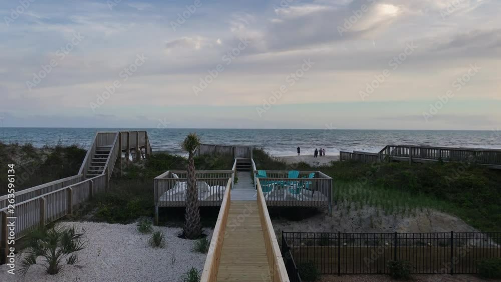 Beach Home Walkway Leading To Coast - Timelapse Beach Home Walkway Leading To Coast - Timelapse