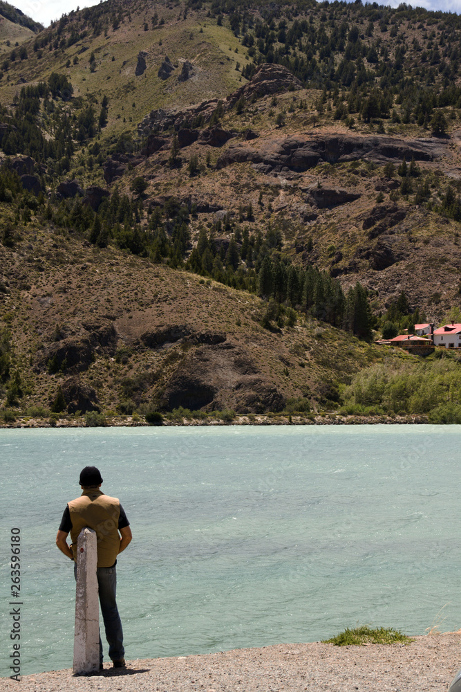 man on the lake