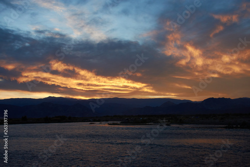 Sunset on the river