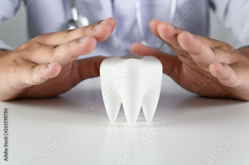 dental concept Dental model and dental equipment dental hygiene Dentist tools