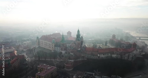overview of Krakow including  Wawel Castle photo
