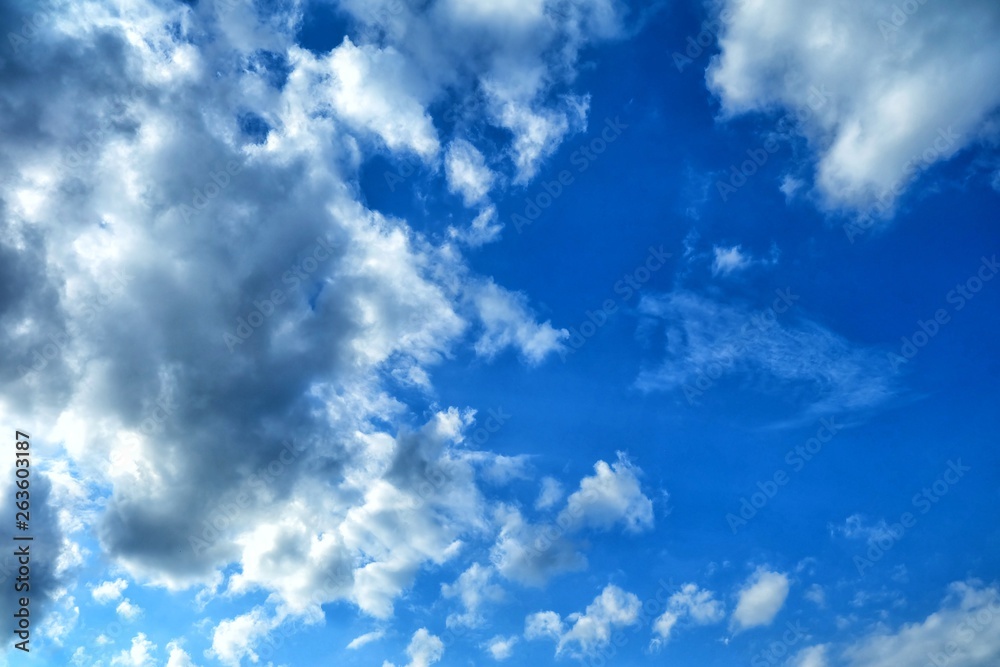 White Clouds with Blue Sky Background. White Clouds with Blue Sky Background.