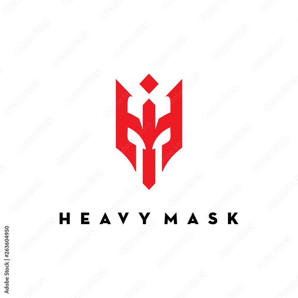 letter hm logo with mask design vector illustration letter hm logo with mask design vector illustration