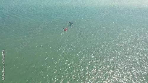 Island fun. This is part of a 21 clip collection of boats, island fly overs, wave runners, paddle boarders, canoes and more. Smooth buttery shots of sunny island adventures in Tampa Florida.