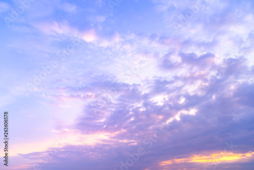 Fototapeta Naklejka Na Ścianę i Meble -  Cumulus clouds on sunset time, cloudscape