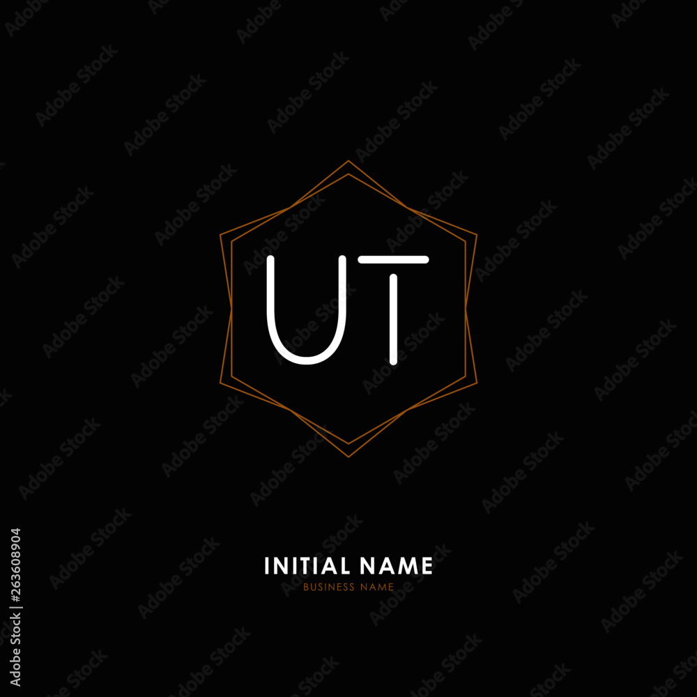 U T UT Initial logo letter with minimalist concept. Vector with scandinavian style logo. U T UT Initial logo letter with minimalist concept. Vector with scandinavian style logo.