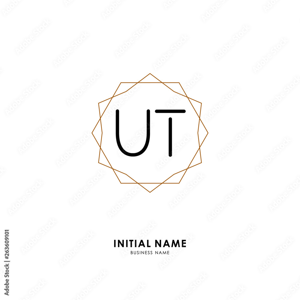 U T UT Initial logo letter with minimalist concept. Vector with scandinavian style logo. U T UT Initial logo letter with minimalist concept. Vector with scandinavian style logo.