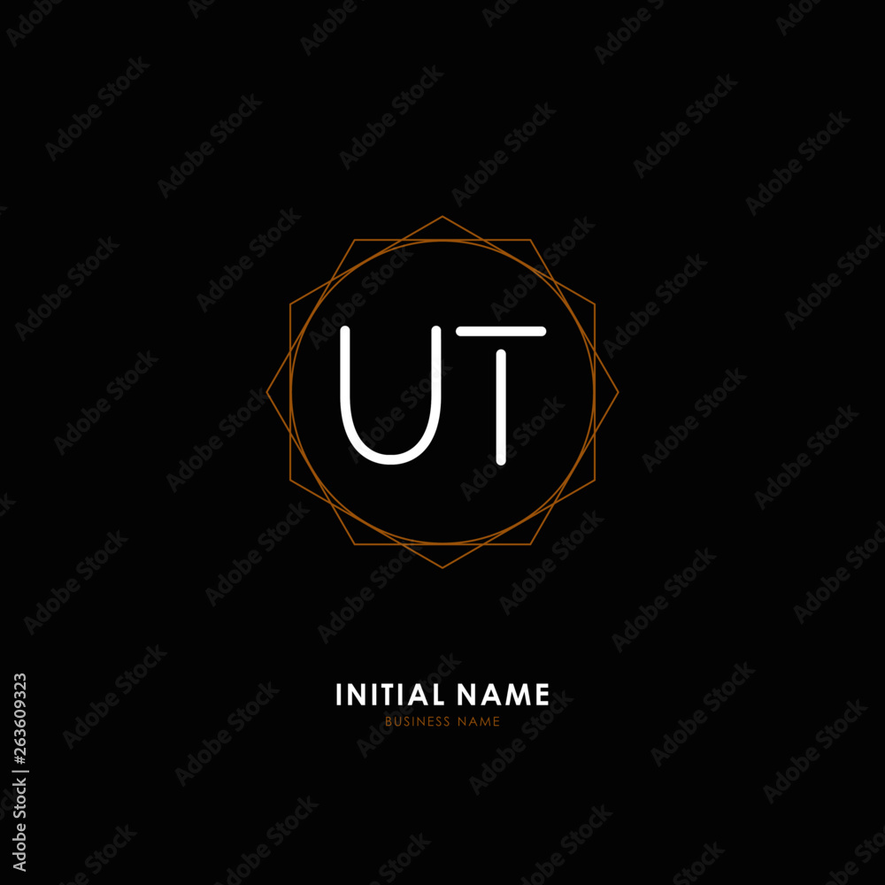 U T UT Initial logo letter with minimalist concept. Vector with scandinavian style logo. U T UT Initial logo letter with minimalist concept. Vector with scandinavian style logo.