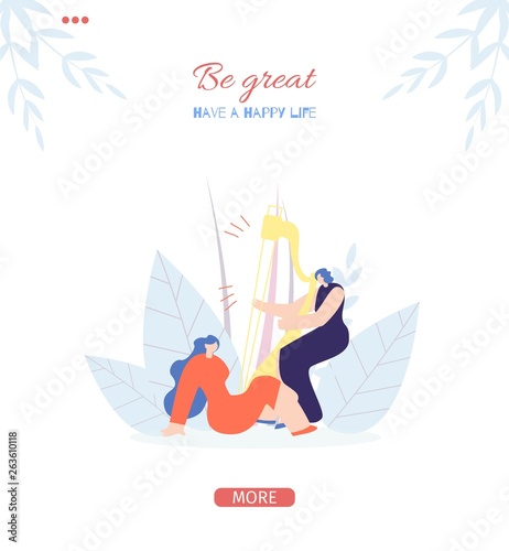 Be Great Motivate People Social Stories Flat Style
