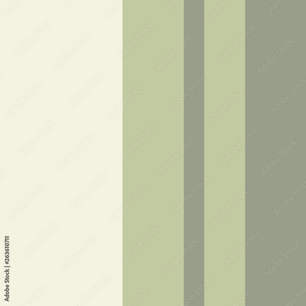 Three-coloured vertical stripes consisting of the colours white, olive green, greige. multicolor background pattern can be used for fabric textiles, postcards, websites or wallpaper.