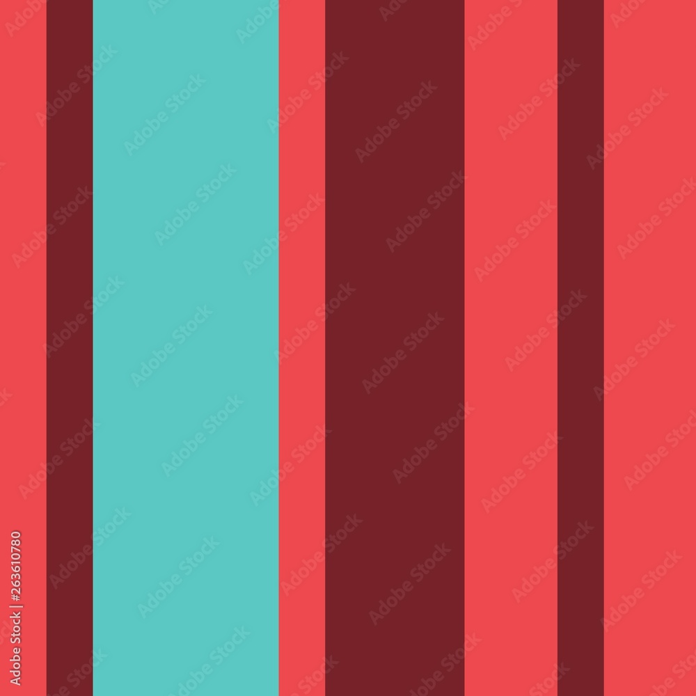 Three-coloured vertical stripes consisting of the colours orange, maroon, turquoise. multicolor background pattern can be used for fabric textiles, postcards, websites or wallpaper. Three-coloured vertical stripes consisting of the colours orange, maroon, turquoise. multicolor background pattern can be used for fabric textiles, postcards, websites or wallpaper.