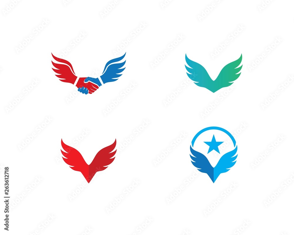 Wing logo vector