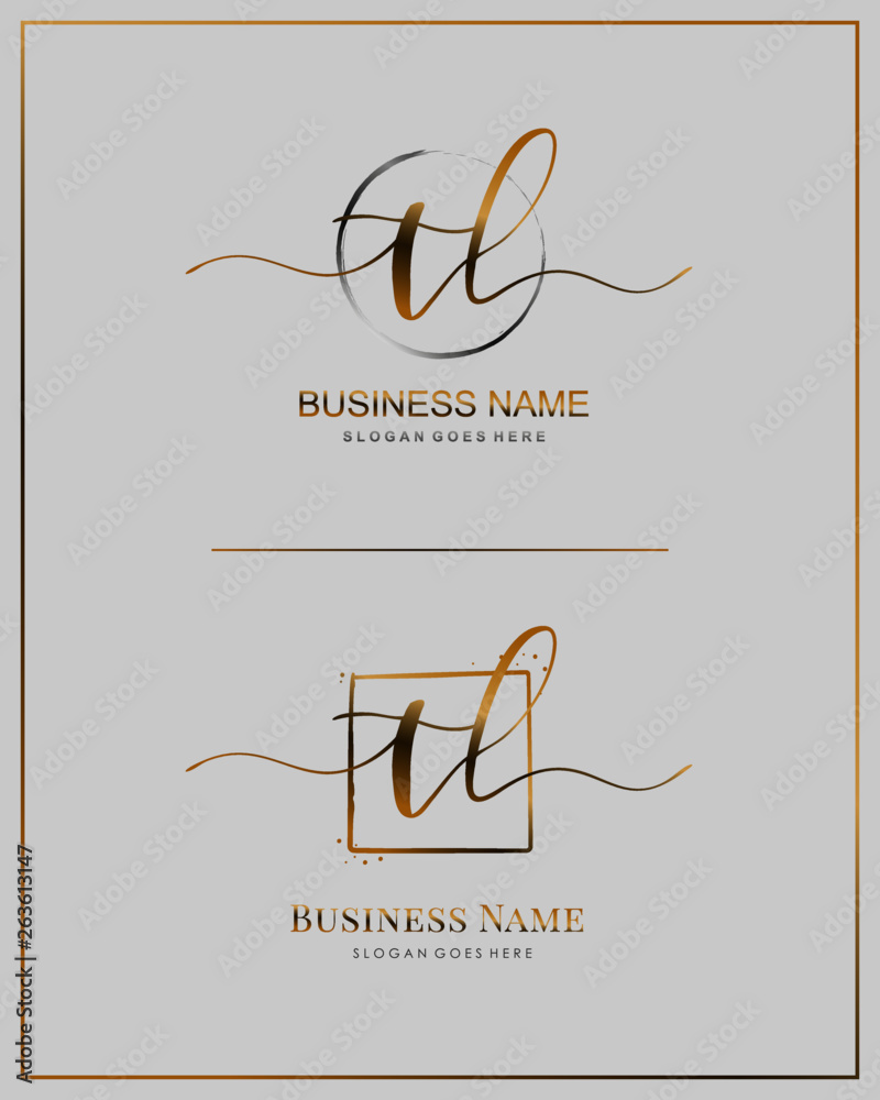 Initial T L TL handwriting logo vector. Letter handwritten logo ...