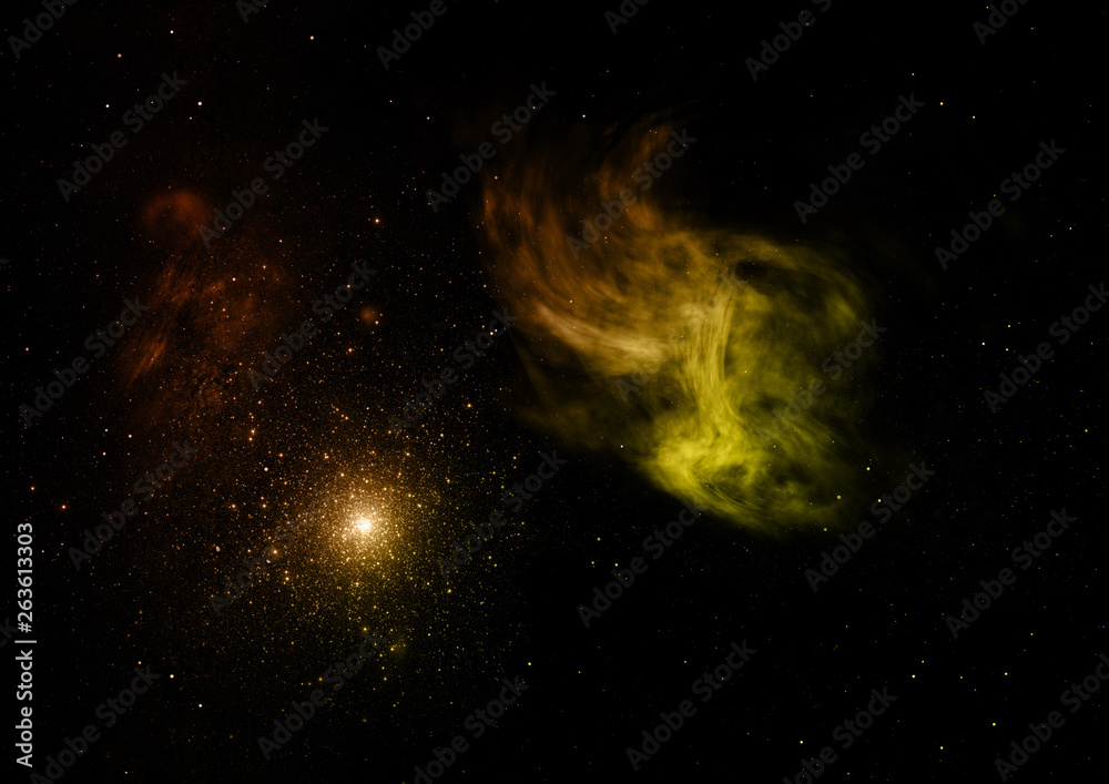 Being shone nebula. 3D rendering Being shone nebula. 3D rendering