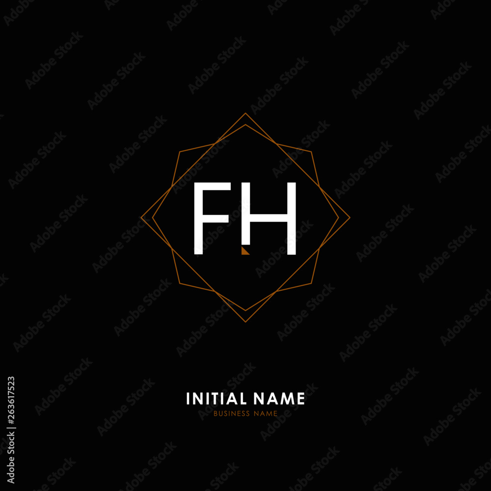 F H FH Initial logo letter with minimalist concept. Vector with scandinavian style logo. F H FH Initial logo letter with minimalist concept. Vector with scandinavian style logo.