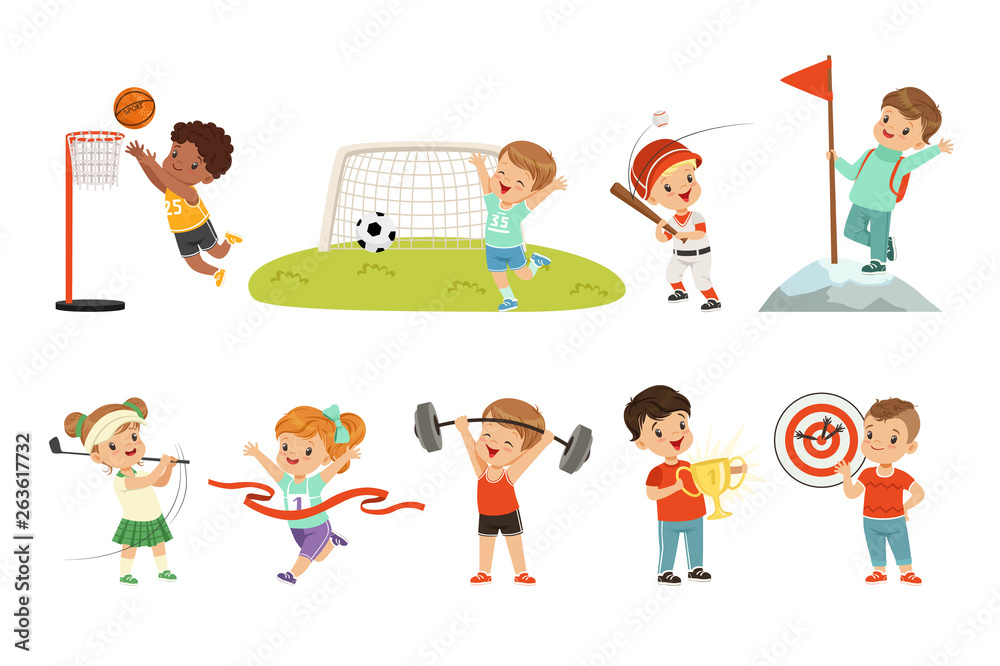 children playing sport clipart images