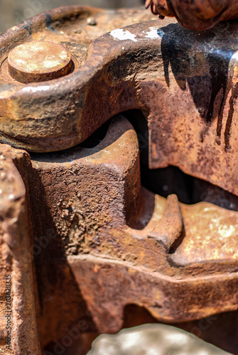 Close up Detail on an old train