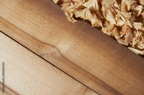 Texture of sawdust and boards