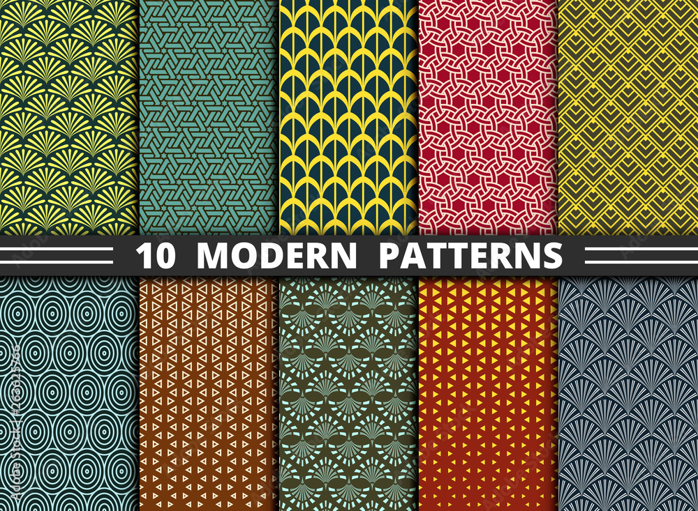Abstract modern geometric pattern style of colorful set background. illustration vector eps10 Abstract modern geometric pattern style of colorful set background. illustration vector eps10