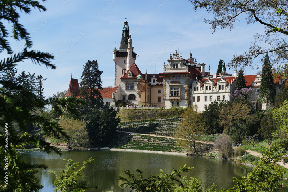 Pruhonice Castle Unesco World Heritage Site with park and botanical garden, Prague, Czech Republic