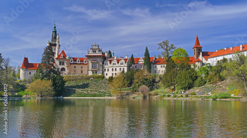 Pruhonice Castle with award winning park and botanical garden, Prague, Czech Republic