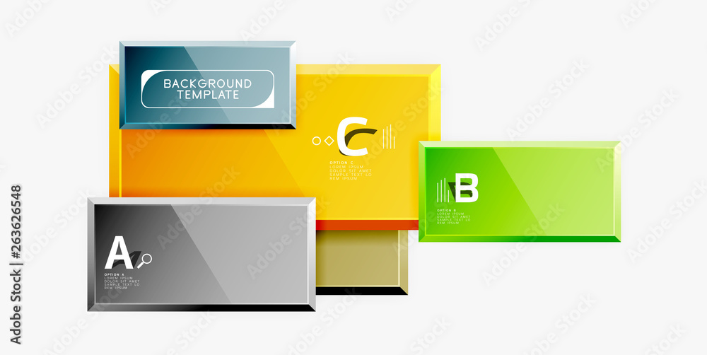 Fototapeta premium Minimal square banner abstract background