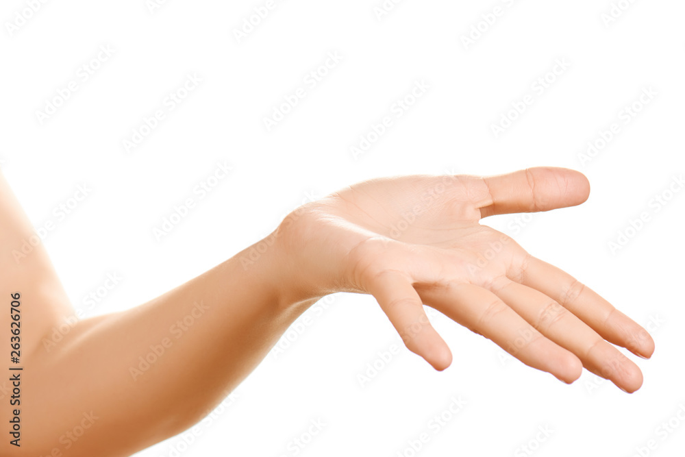 Female hand gesture.