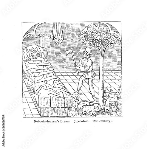 Fotografi Christian illustration. Old image