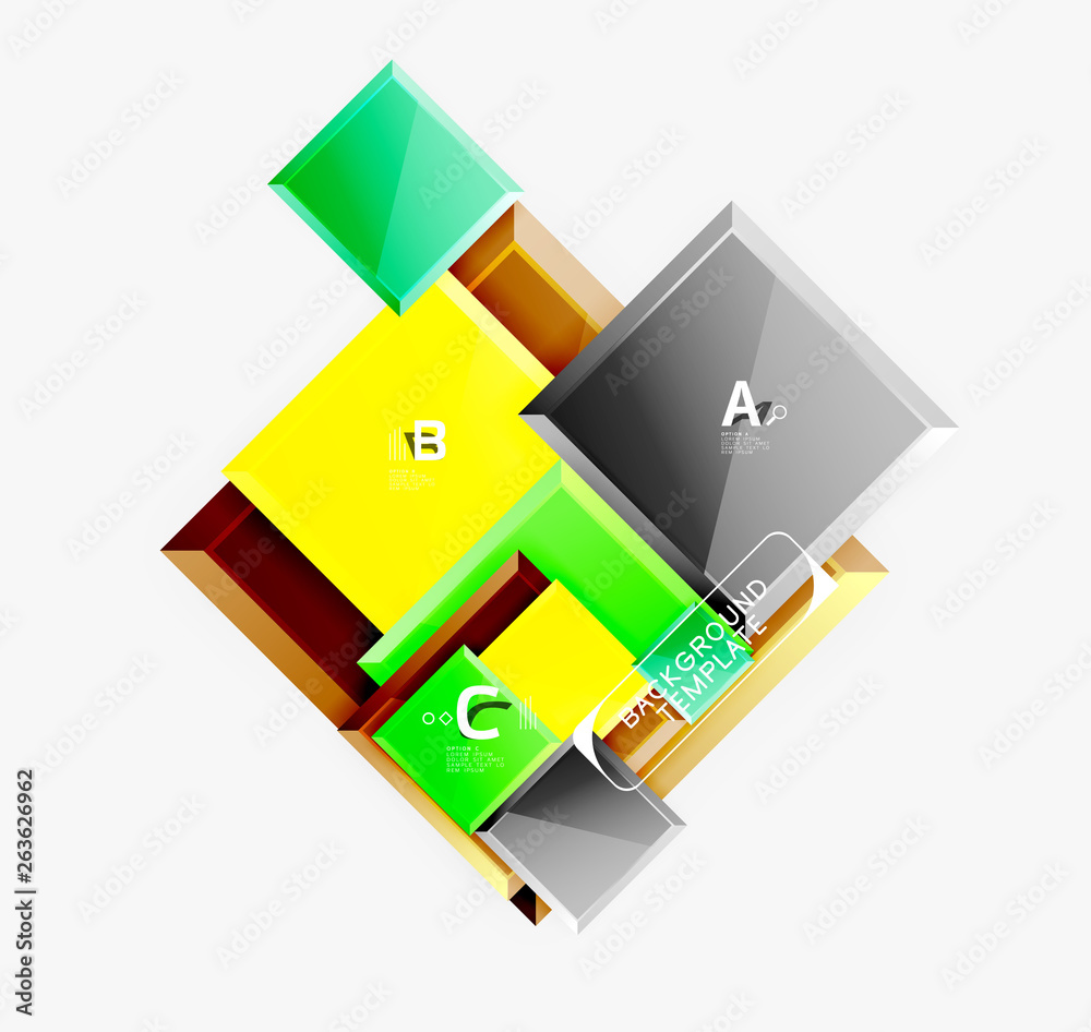 Abstract square composition for background, banner or logo Abstract square composition for background, banner or logo