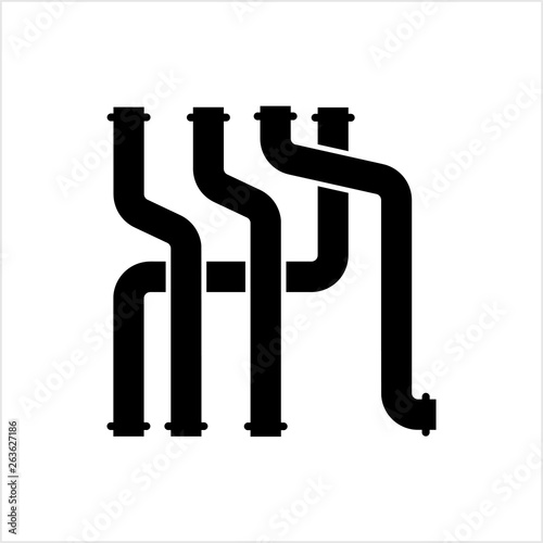 Pipe Icon, Pipe Fitting Icon, Water, Gas, Oil Pipeline, Plumbing Work