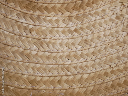 bamboo straw hat texture background