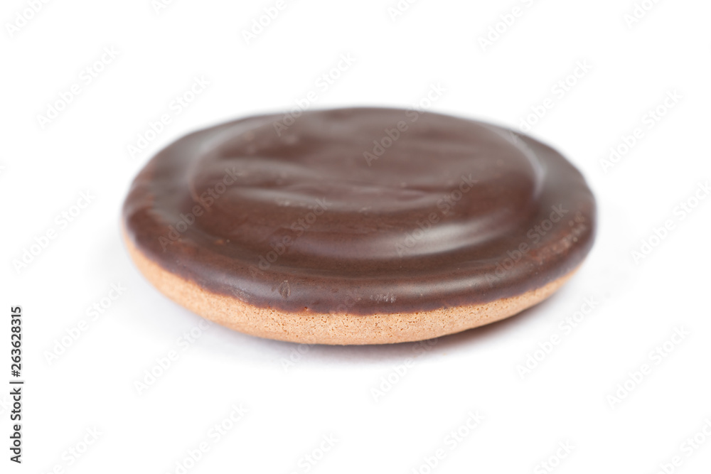 Delicious glazed chocolate chip cookie