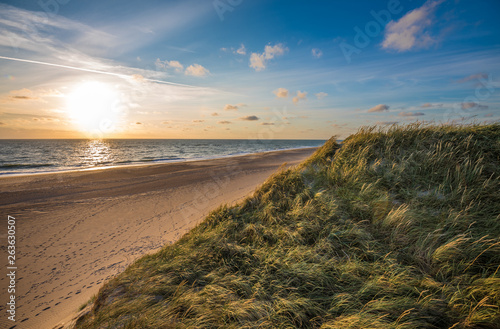 Fototapeta North sea beach, Jutland coast in Denmark