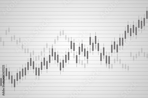 Business candle stick graph chart of stock market investment trading. Trend of graph. Vector illustration