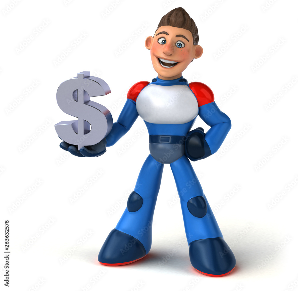 Super modern superhero - 3D Illustration Super modern superhero - 3D Illustration