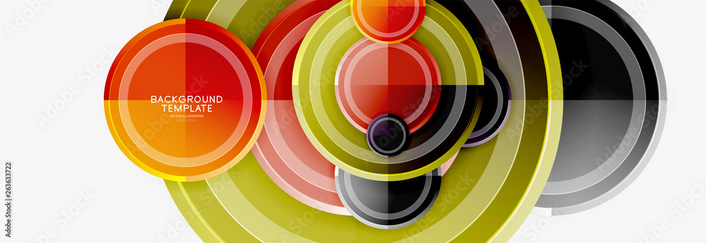 Colorful glossy circles background Colorful glossy circles background