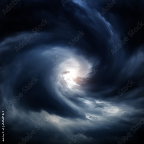 Blurred Whirlwind in the Clouds