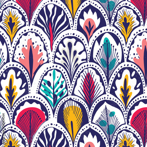 Exotic feather pattern