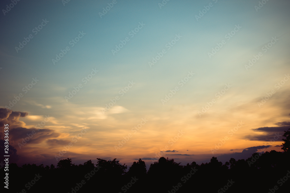Sky cloud abstract background at sunset/sunrise,soft focus.