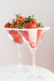 Strawberries in the martini glass