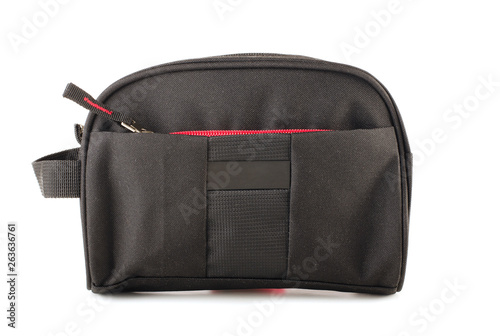 Men's black waist purse bag