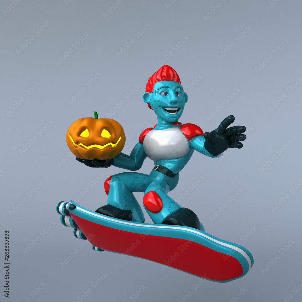 Red Robot - 3D Illustration Red Robot - 3D Illustration