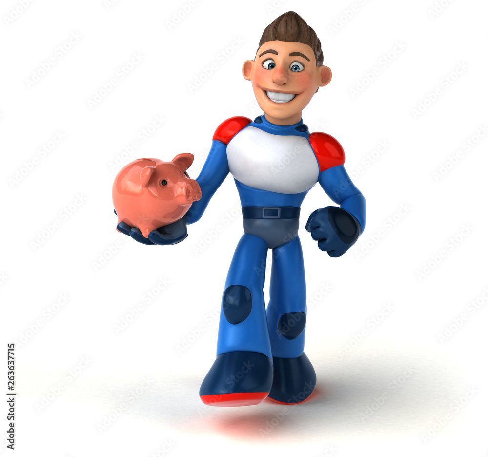 Super modern superhero - 3D Illustration Super modern superhero - 3D Illustration