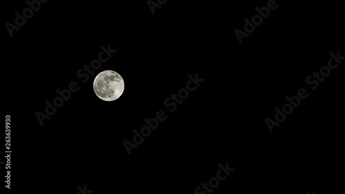 A large full moon during a cloudless, night sky. Ultra HD version. photo