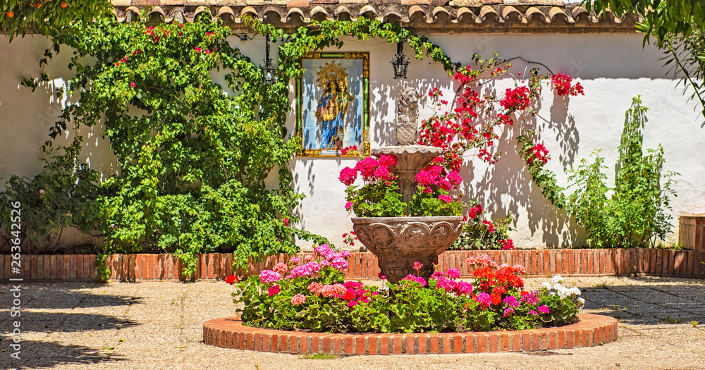 Fototapeta premium Nice patio with flowers in Cordoba, Spain